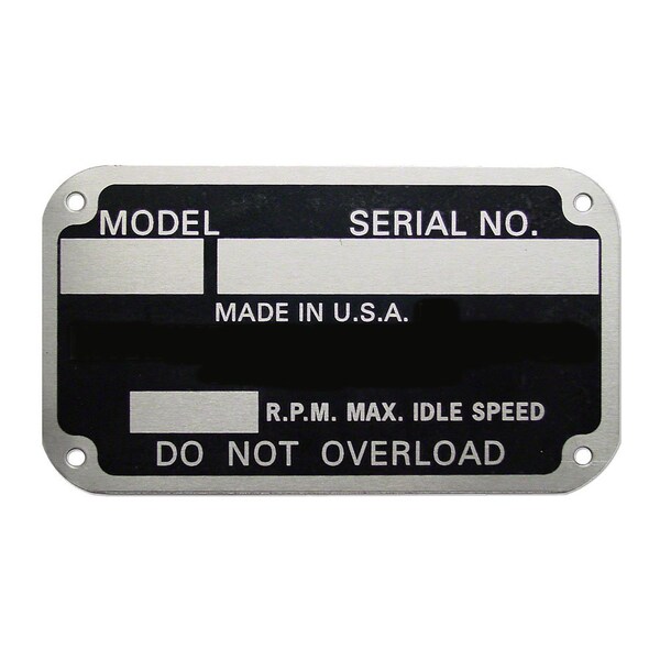 Aftermarket Serial Number Tag Fits International Harvester EARLY STYLE 1939-1949 SHN20-0252 - main